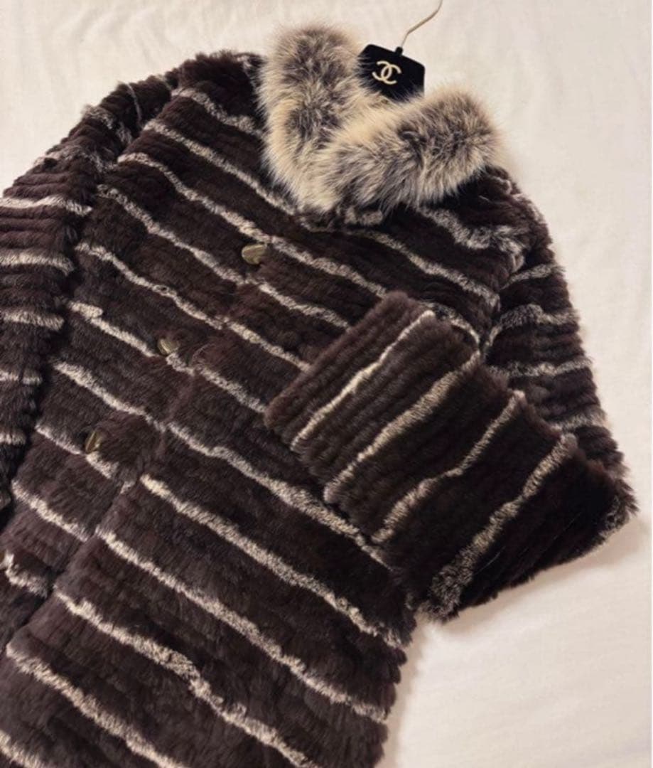 ARBORENTE定価10万程 高木ミンクリバーシブル シルク レッキスラビット