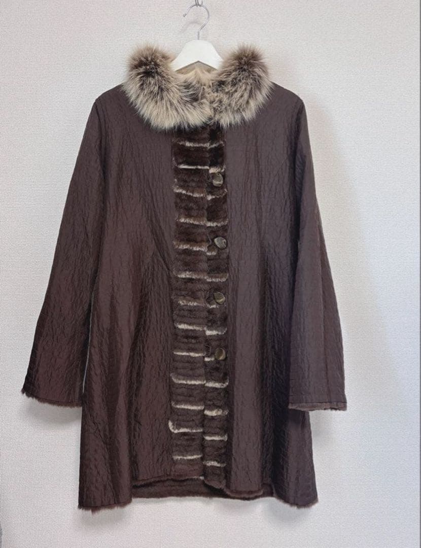 ARBORENTE定価10万程 高木ミンクリバーシブル シルク レッキスラビット