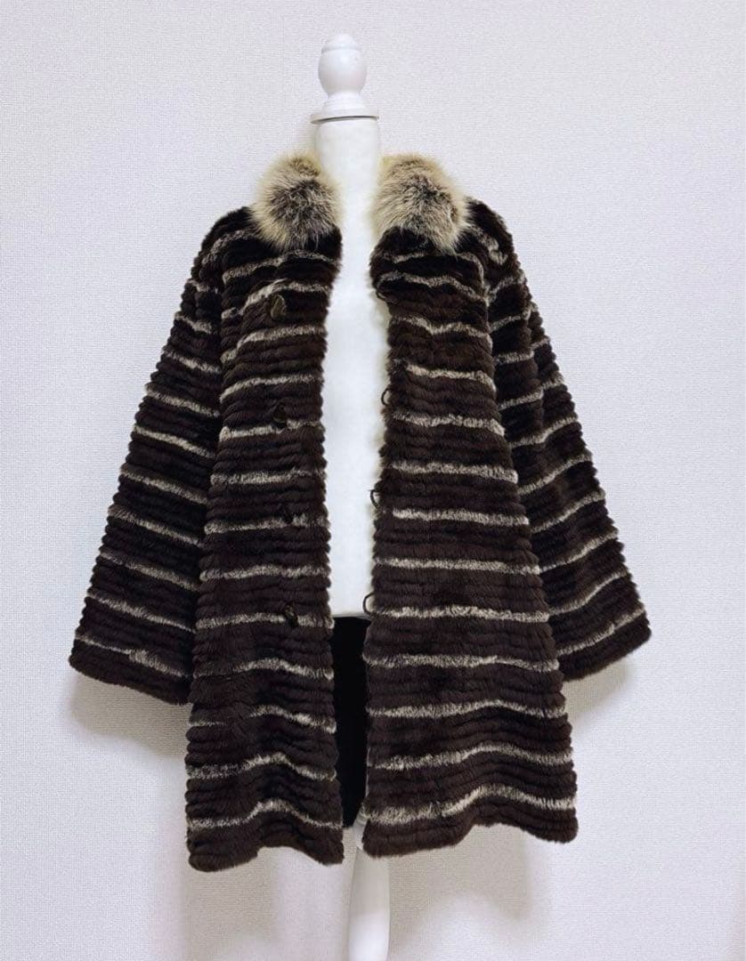 ARBORENTE定価10万程 高木ミンクリバーシブル シルク レッキスラビット