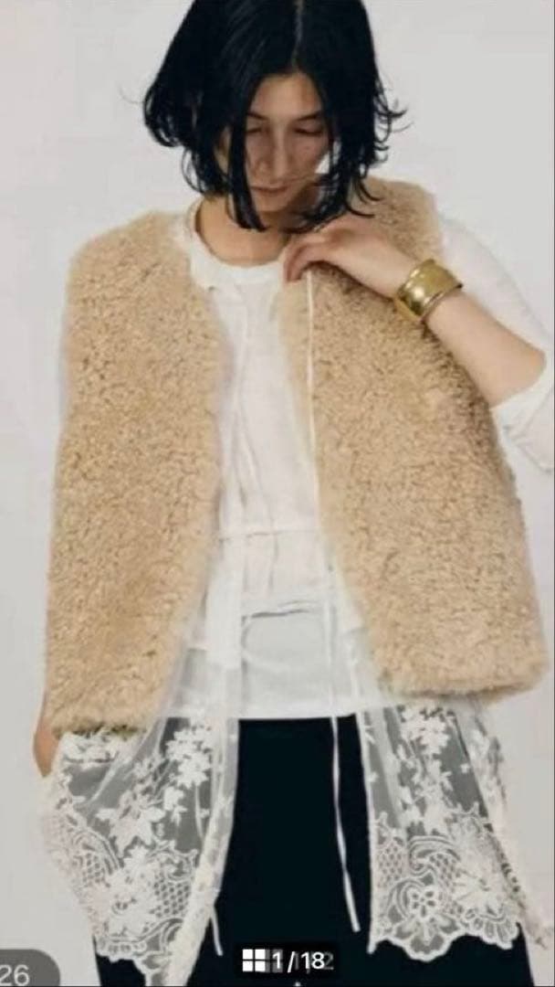 美品カレンソロジーCurensologカーリーショートベスト