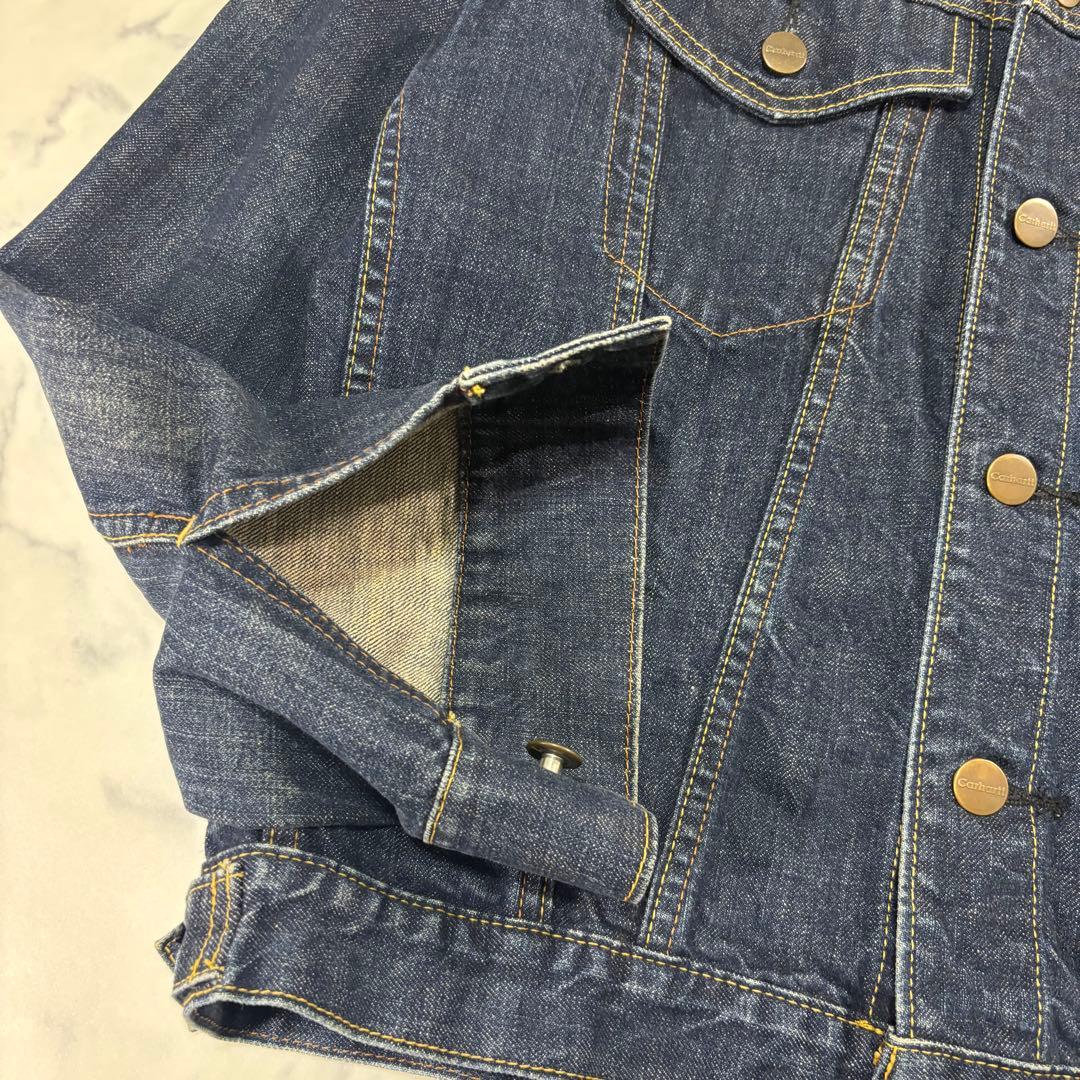 カーハート デニムジャケット インディゴ Ｇジャン 3rd 革パッチ