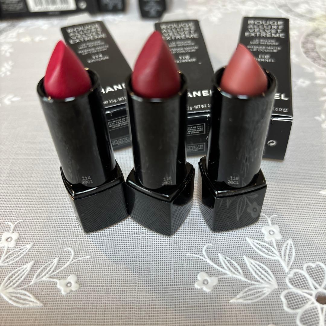 CHANELルージュアリュールヴェルヴェットエクストリーム３本セット