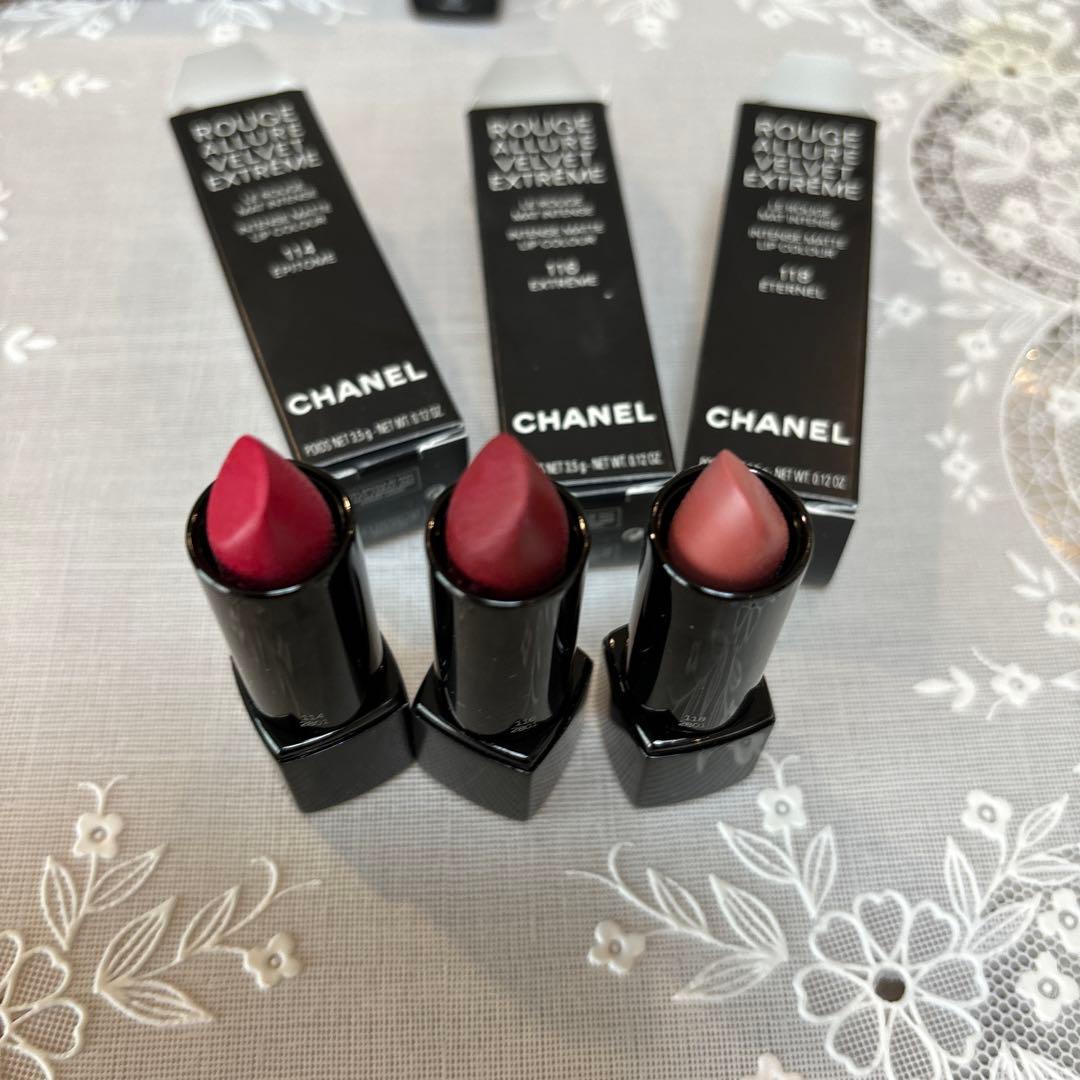 CHANELルージュアリュールヴェルヴェットエクストリーム３本セット