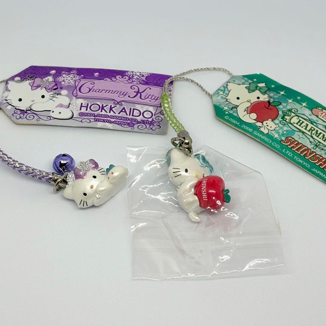 ご当地　チャーミーキティ　根付け　ストラップ　北海道　信州　雪うさぎ　まとめ売り