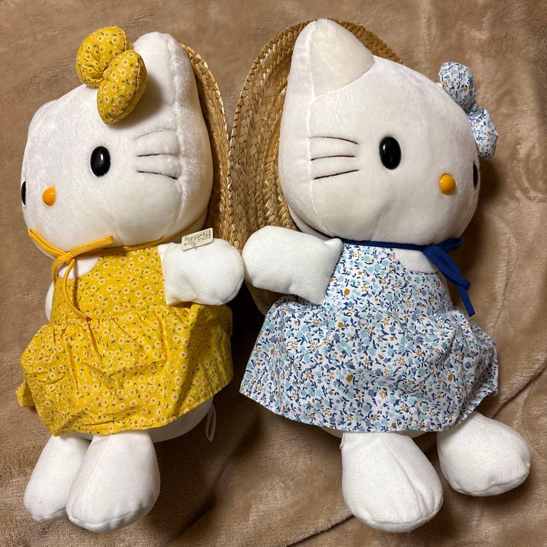 ハローキティ　ぬいぐるみ　麦わら帽子　2体セット　美品　レア