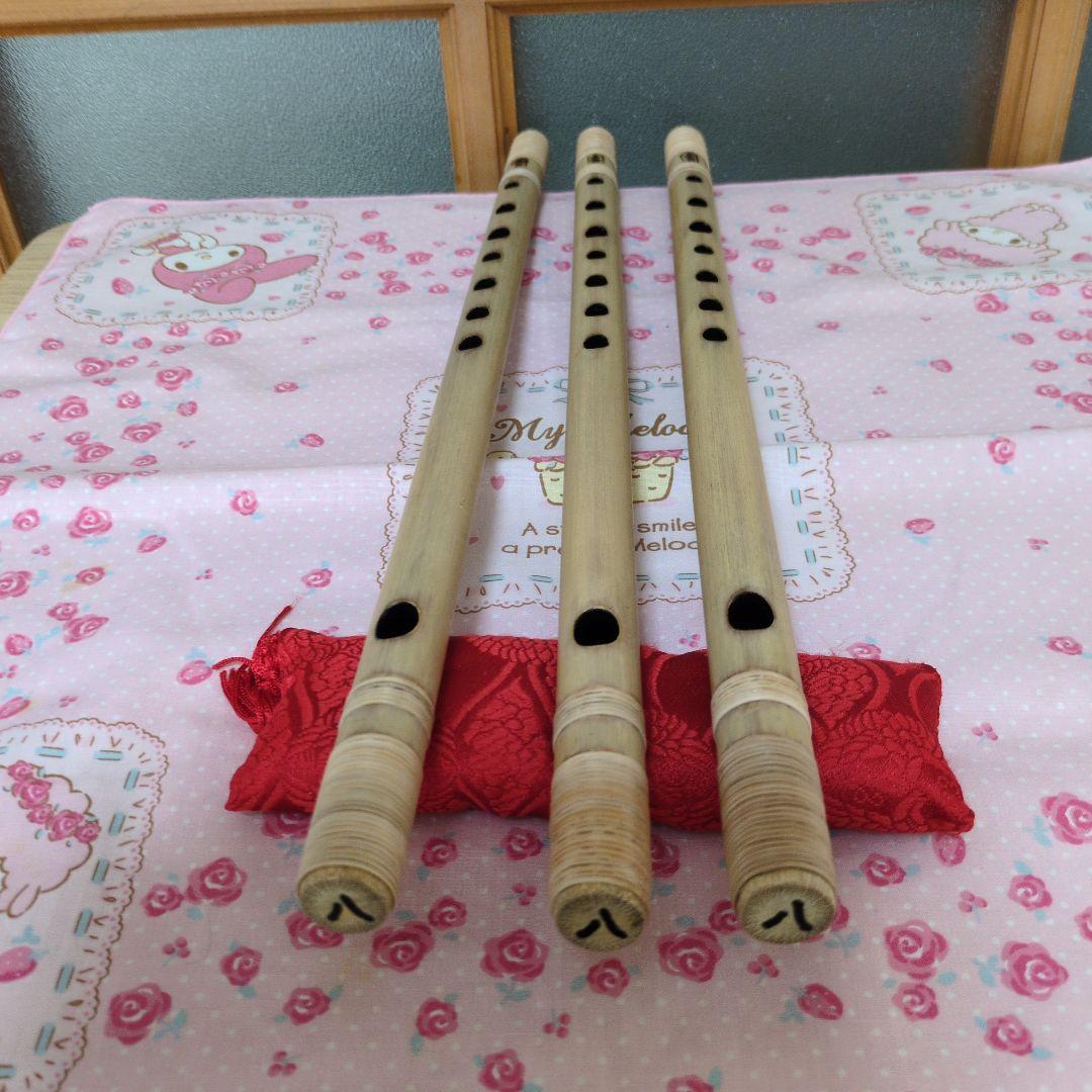 武蔵篠笛八本調子唄用（道中）新品三管