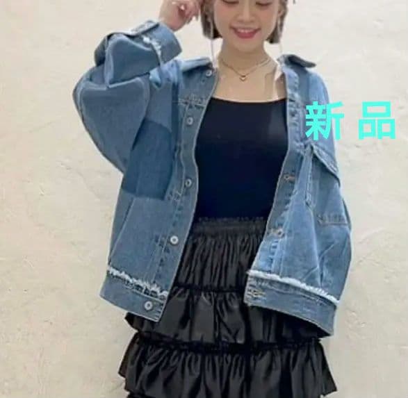 ニコアンド　デニムジャケット　オーバーサイズ　ブルゾン