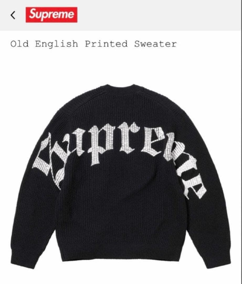 トップス Supreme Old English Printed SweaterBlack