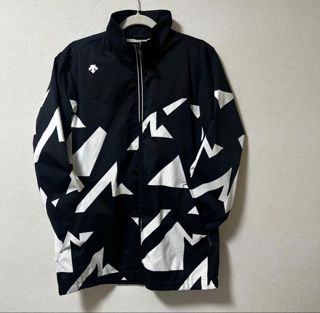 DESCENTE GOLF フルジップジャケット Lサイズ ブラック/ホワイト