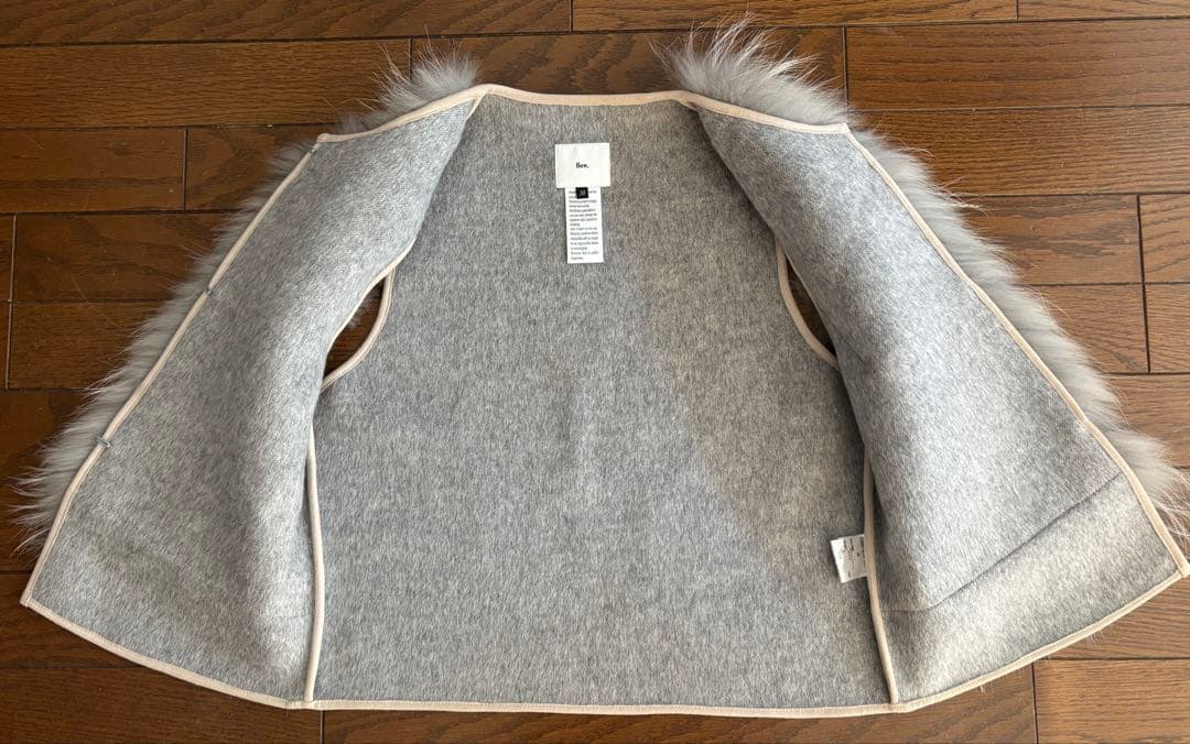 ダブスタ　Sov. ソブ リアルファー ベスト　ホワイトラクーン　超美品