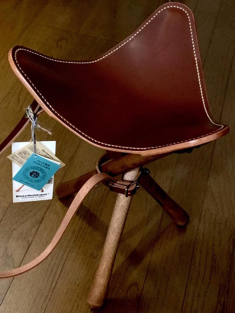 【焚き火チェア】エイジングヌメ basta_redskapet バーガンディー