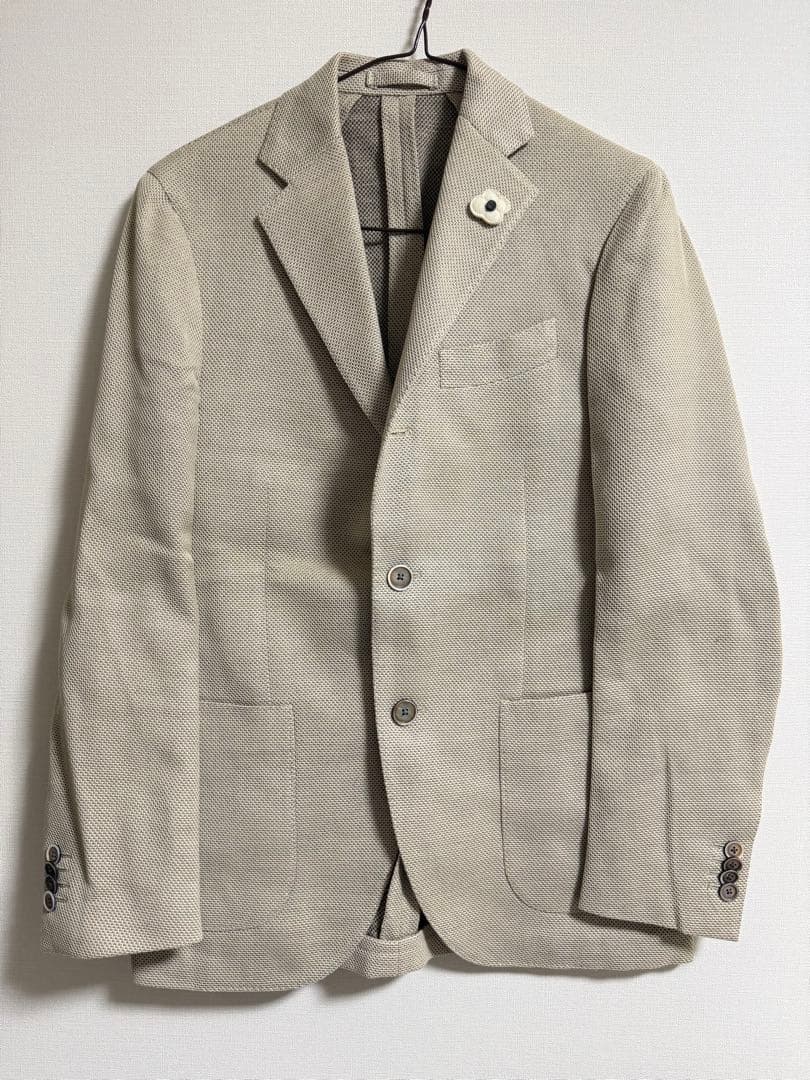 LARDINI ベージュ テーラードジャケット 44