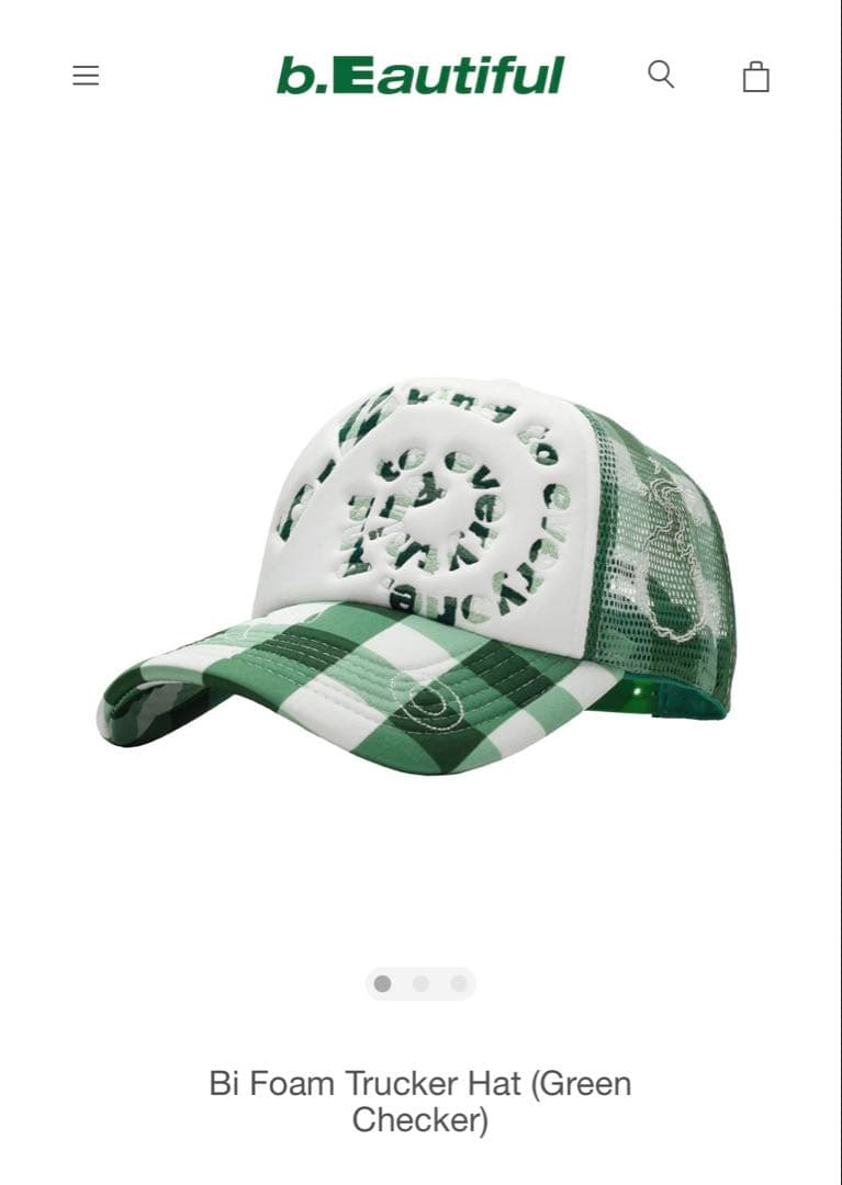 b.Eautiful キャップ グリーン