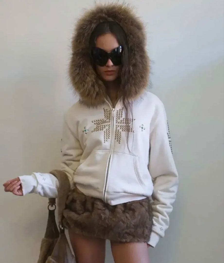 トップス SCULPTOR Fur Trimming Hooded Zip-Up