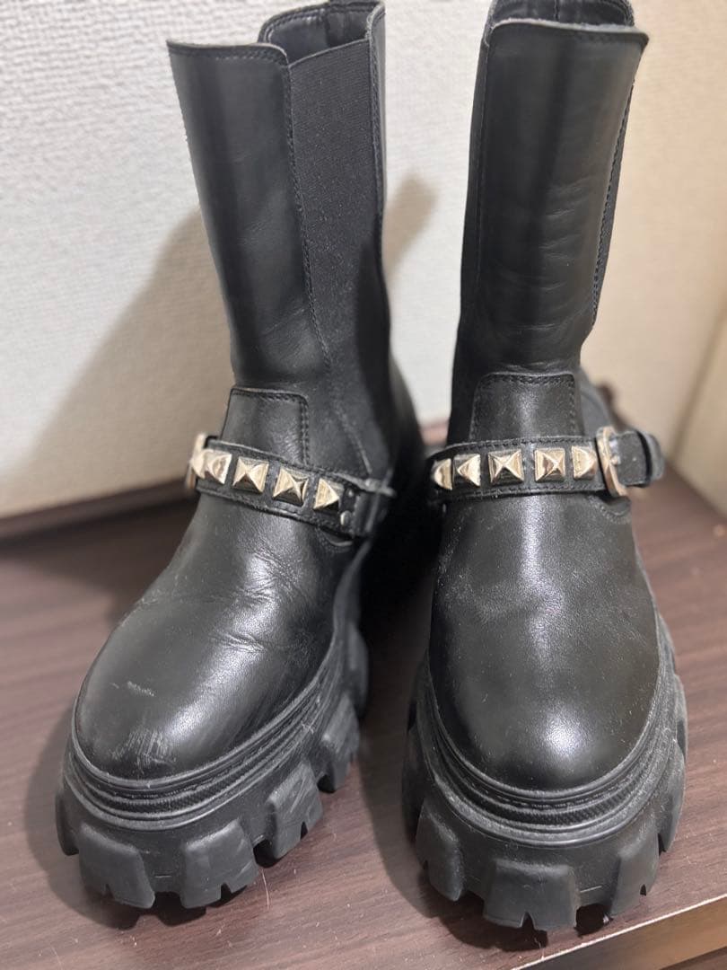 HYSTERIC GLAMOUR STUDS サイドゴアブーツ