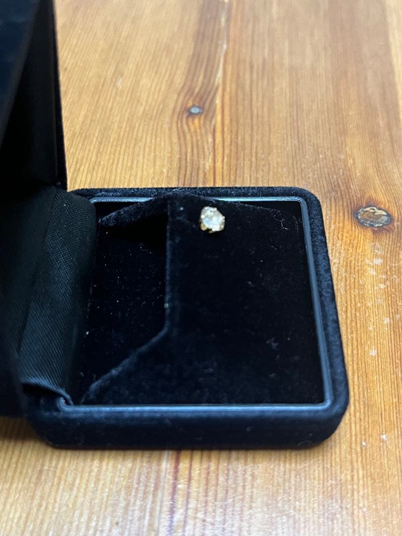 K18 ダイヤ 0.40ct スタッドピアス 保証書付 6本爪 大粒片耳のみ