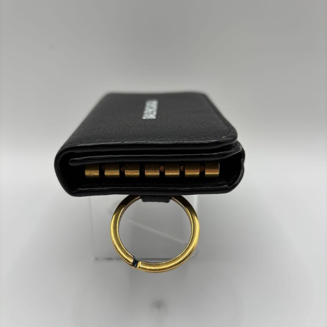 美品　BALENCIAGA キーケース　６連　ブラック　ゴールド　cash