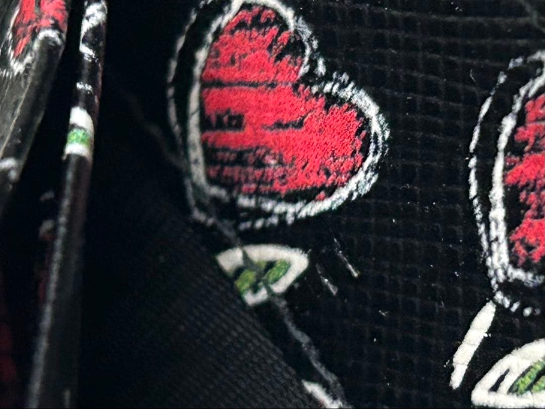 ［極美品］PRADA ハート バイカラー ロゴ ロングウォレット 長財布