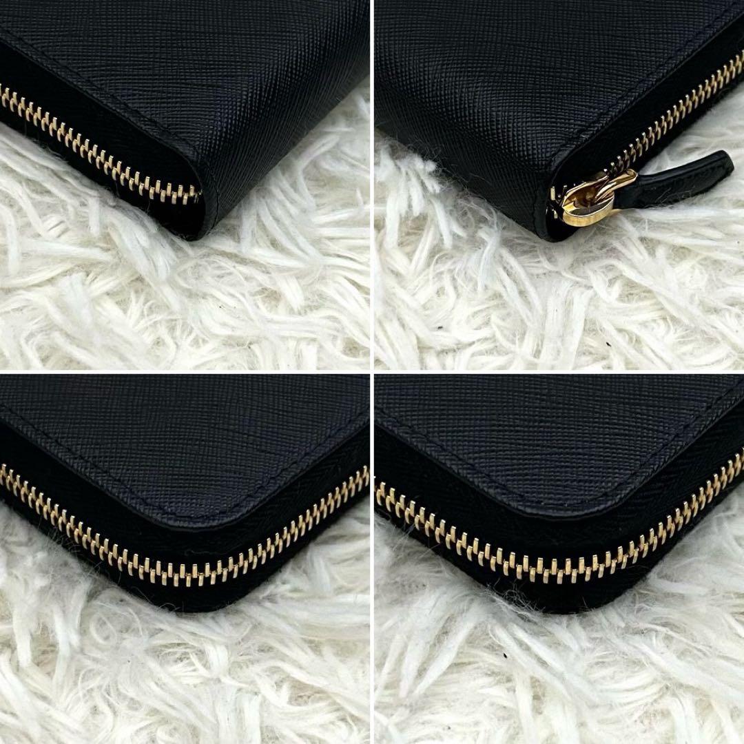 ［極美品］PRADA ハート バイカラー ロゴ ロングウォレット 長財布