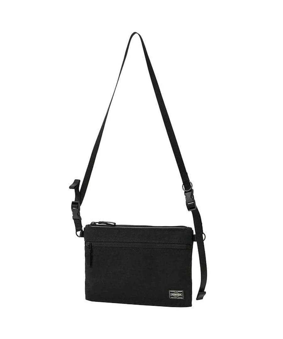 美品　PORTER ブラック ショルダーバッグ　サコッシュ