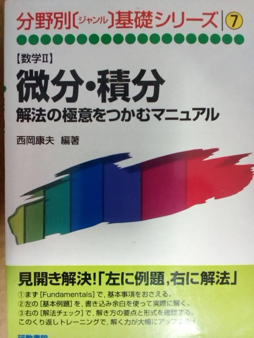 【研数書院】『微分・積分 解法の極意をつかむマニュアル　西岡康夫 編著』絶版