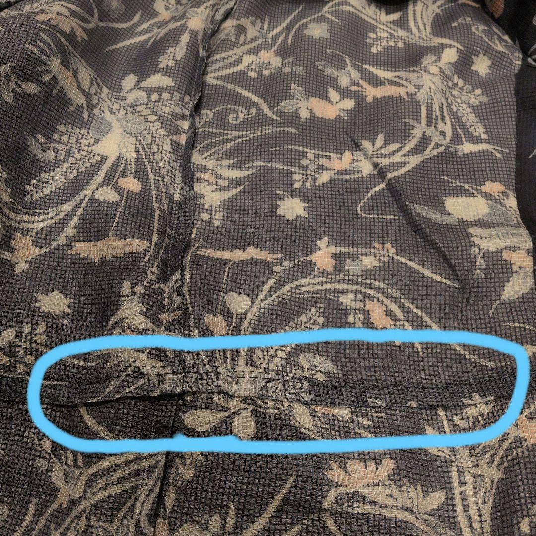 ✨希少✨絹紅梅　浴衣　夏着物　紺地　草花