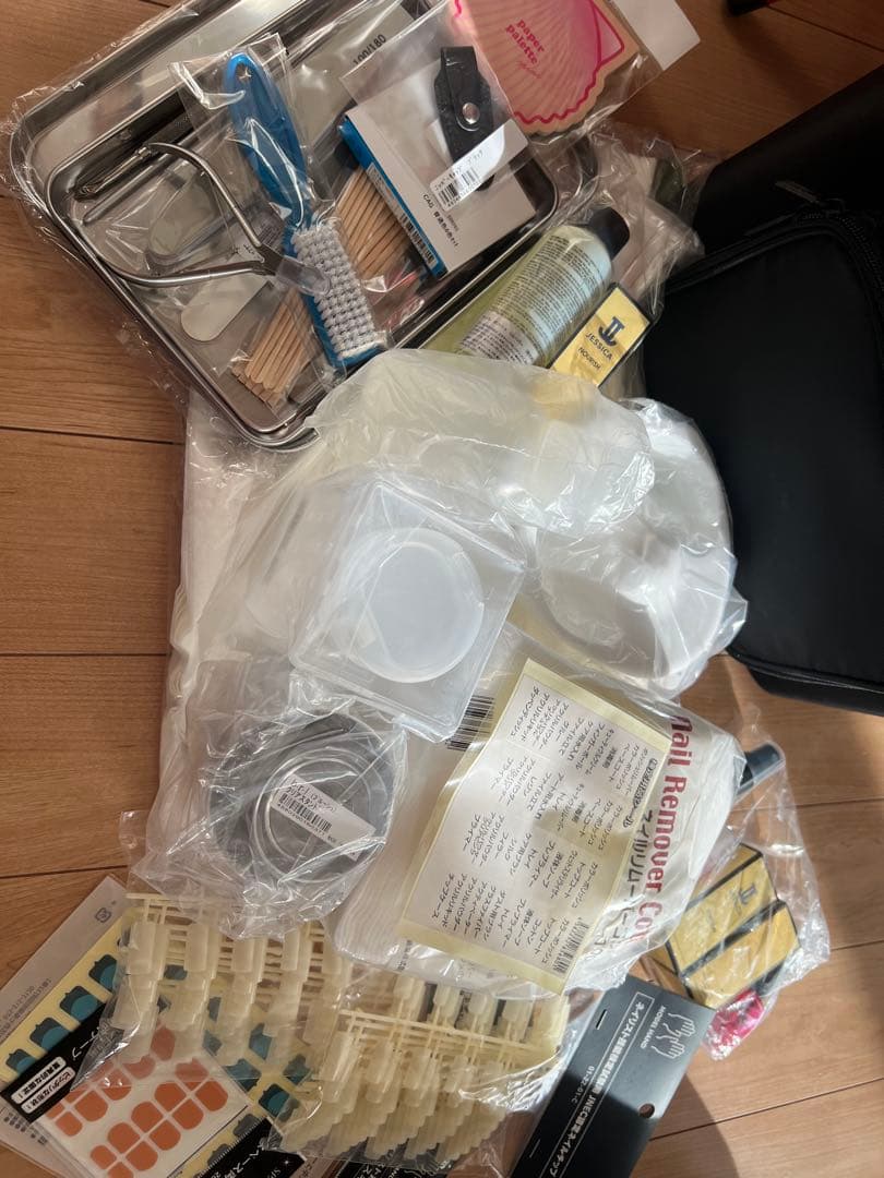 JNEC3級ネイルキットJESSICA 黒収納ケース付き その他おまけ付き