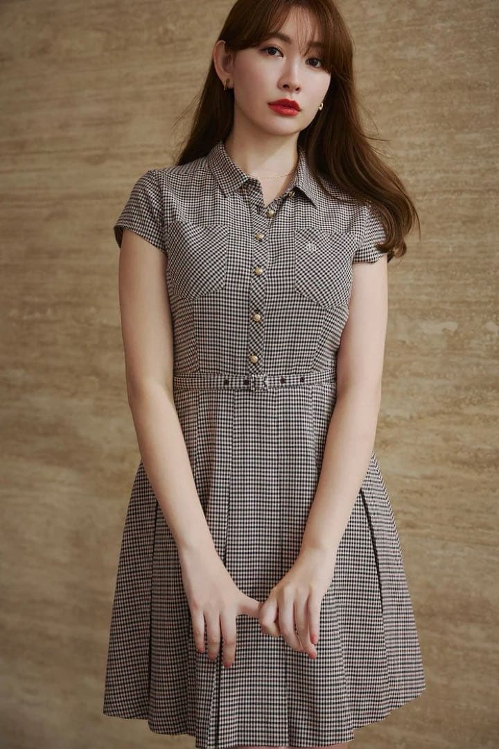 【新品未使用】Checked Shirt Mini Dress herlipto