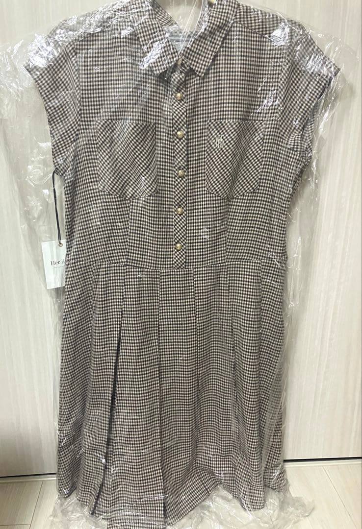 【新品未使用】Checked Shirt Mini Dress herlipto