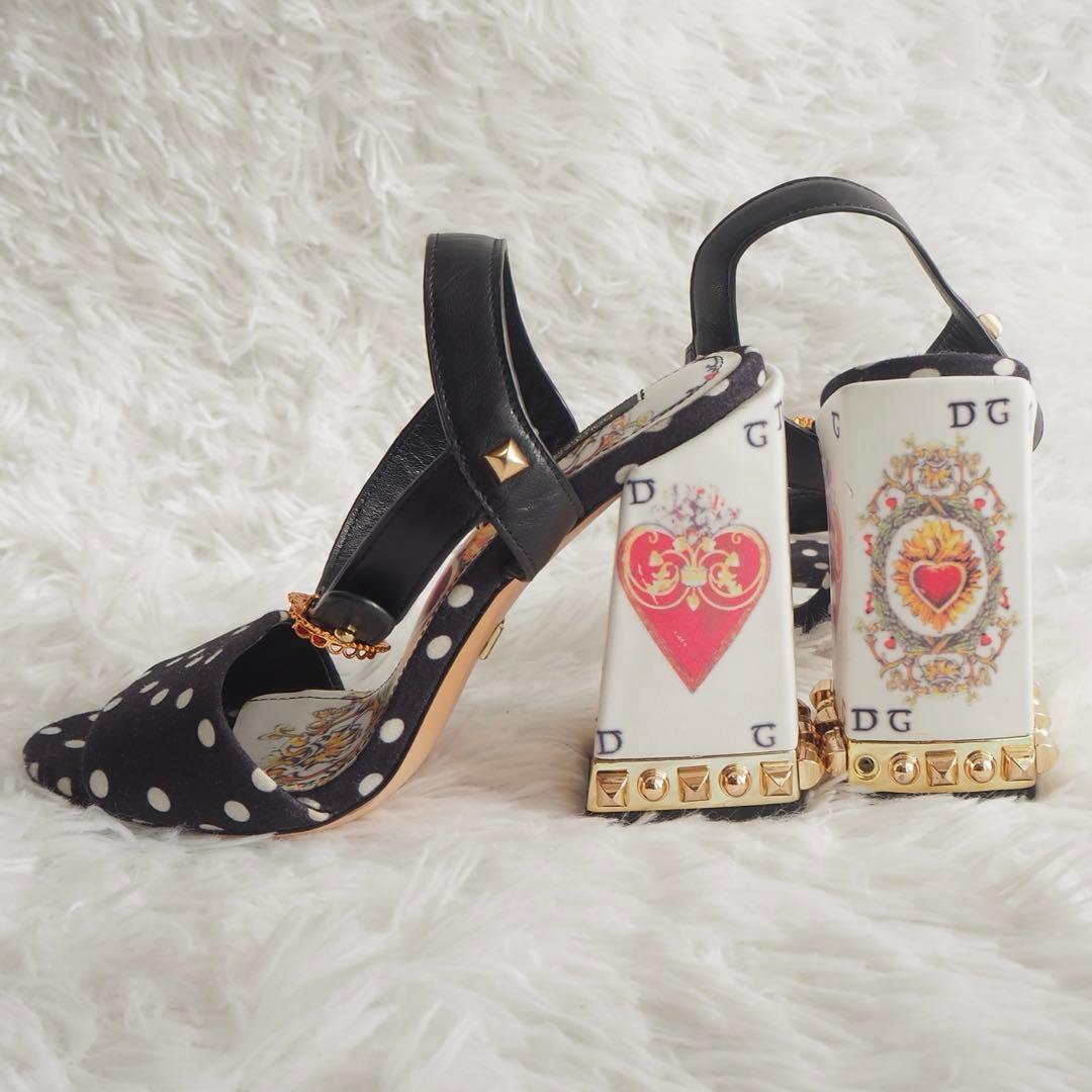 希少✨️ドルチェアンドガッバーナ ミュール サンダル ドット柄 ハート