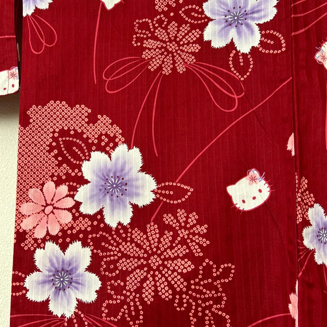 サンリオSanrio ハローキティ2005年製大人　浴衣　未使用品　花柄　レア