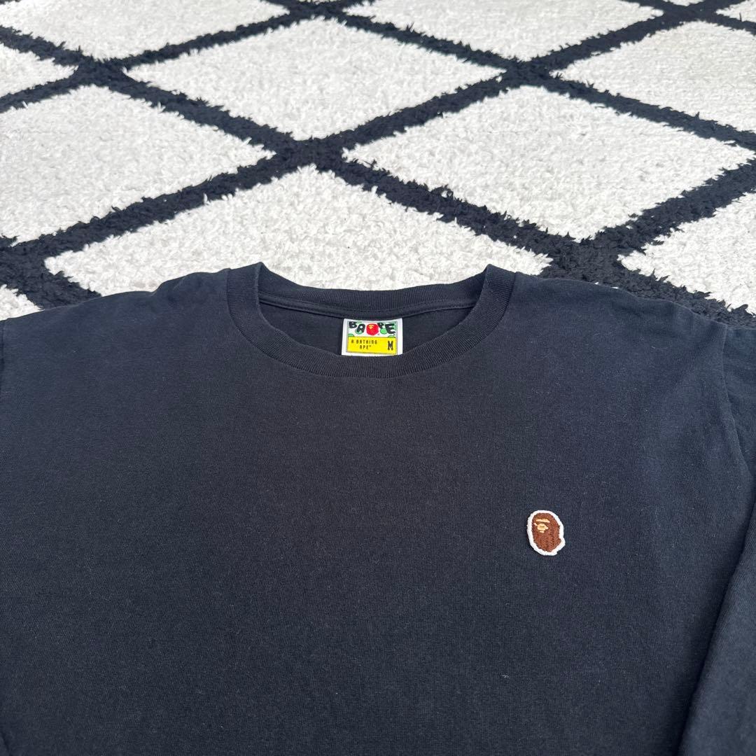 A BATHING APE ブラック　長袖ロンT