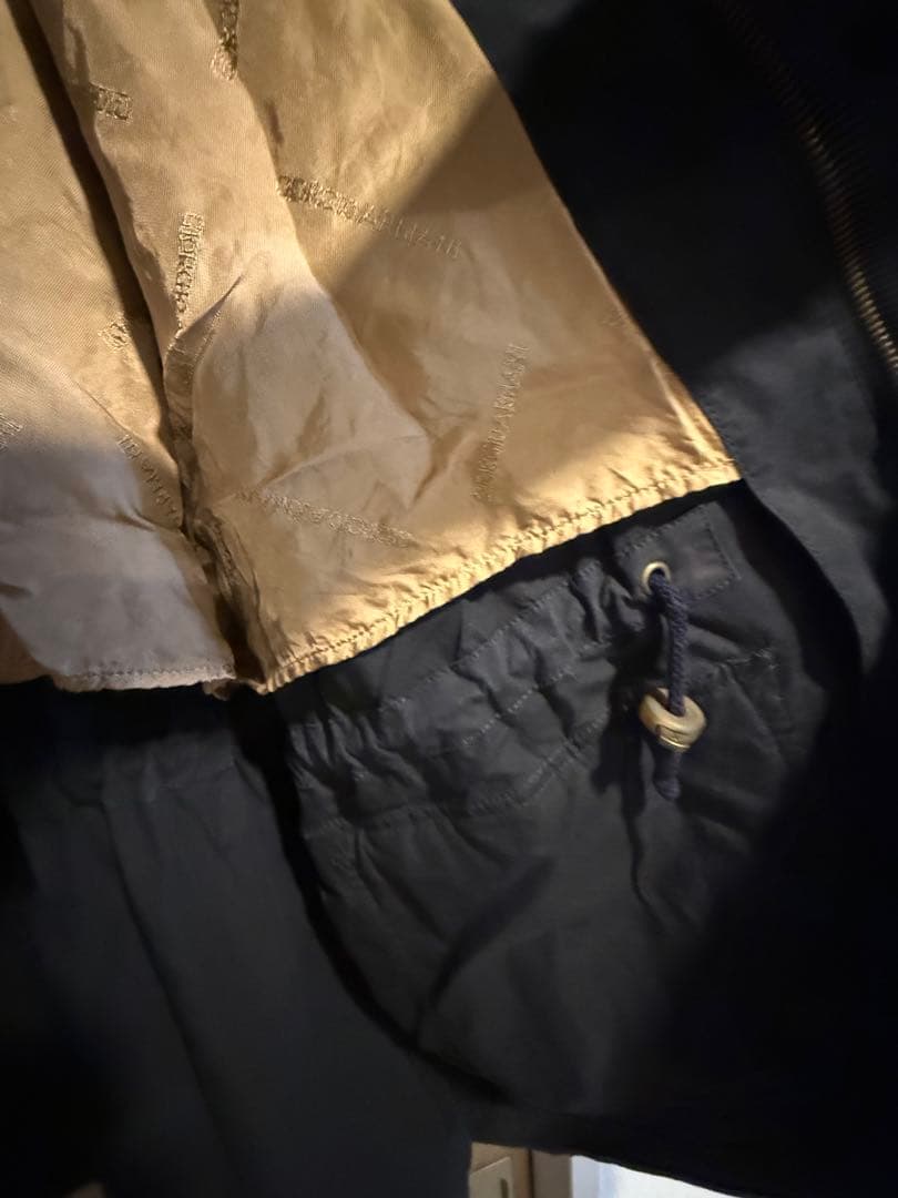 ジョルジオアルマーニ　ハーフジャケットモッズコート　フーデット　ドローコード