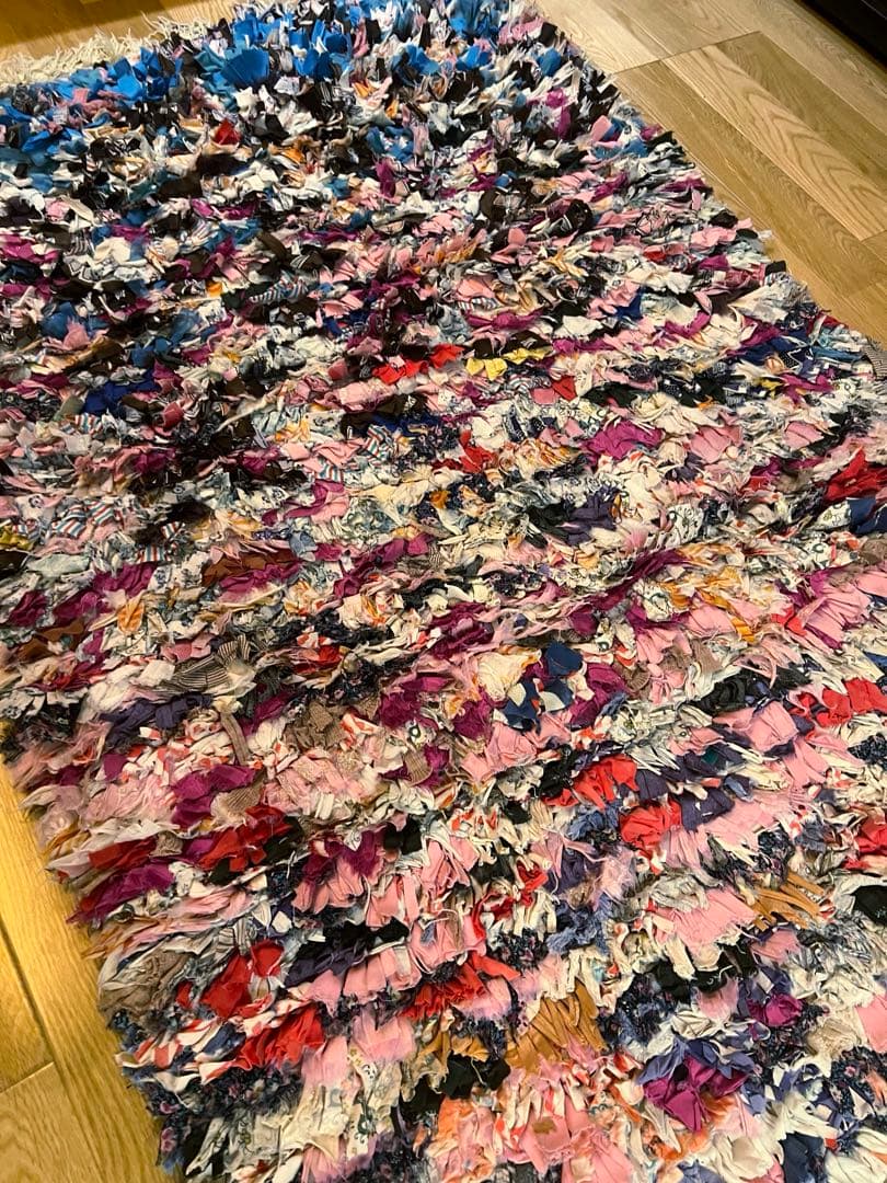 藤*穂様 モロッコラグ　カラフルフリンジラグ・カーペット　大サイズ