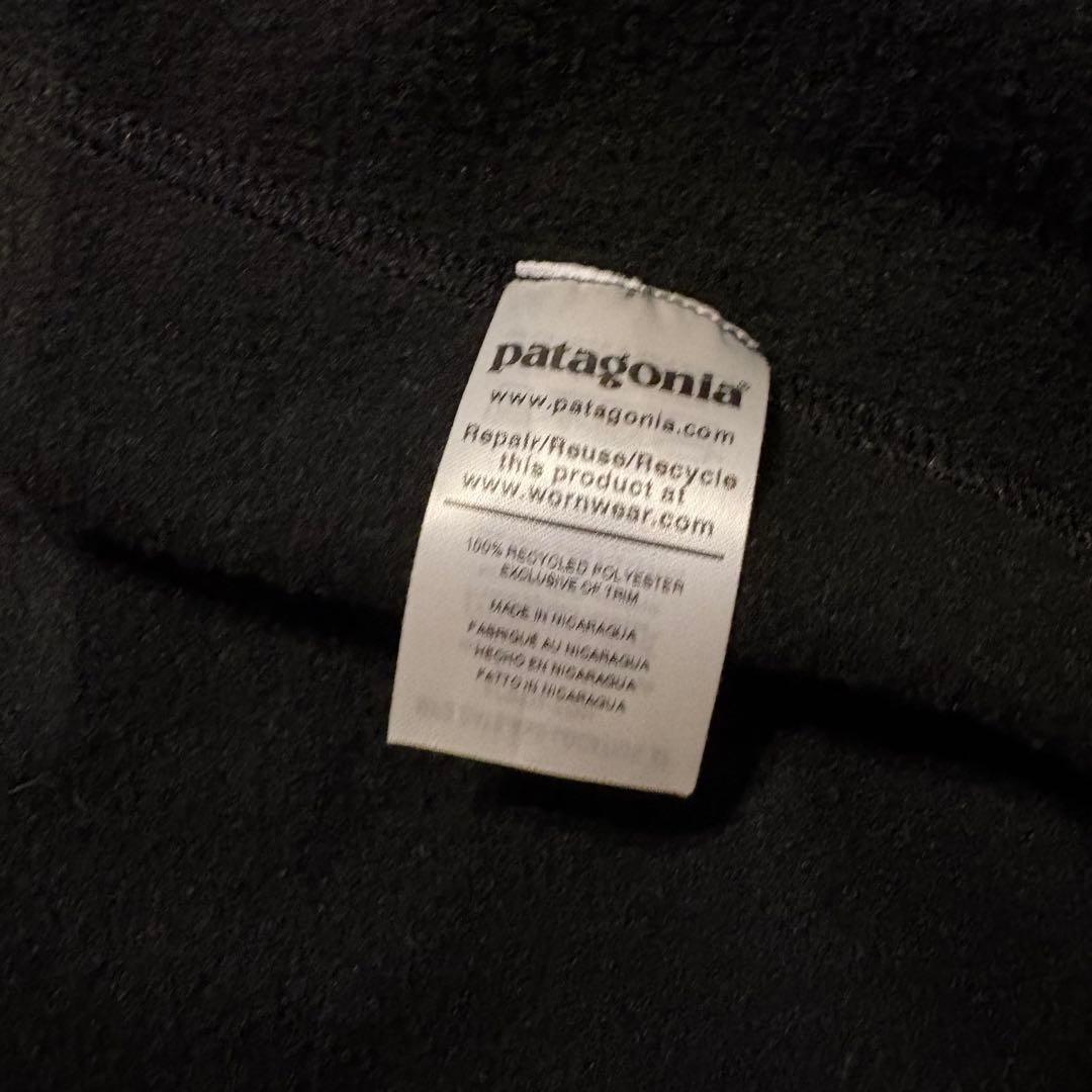企業系刺繍ロゴ、シンチラフリースベスト　patagoniaレイヤード古着XL