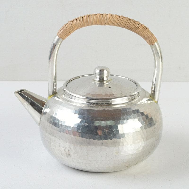 煎茶道具　京屋　本錫製　湯沸　やかん　共箱　M　9385