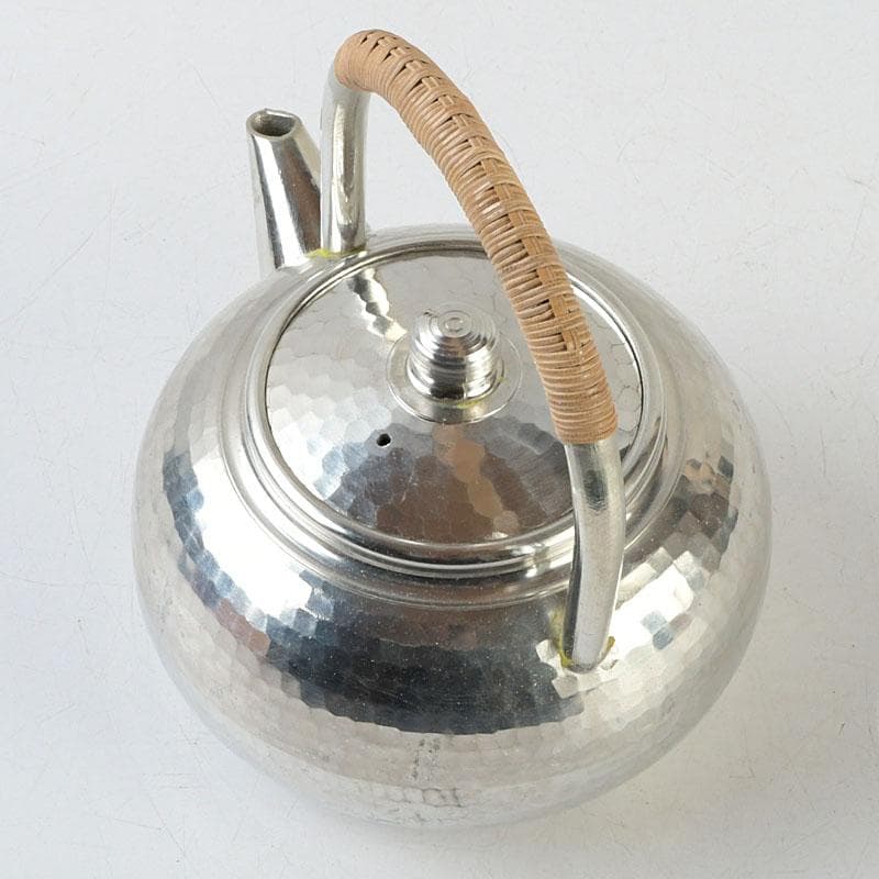 煎茶道具　京屋　本錫製　湯沸　やかん　共箱　M　9385