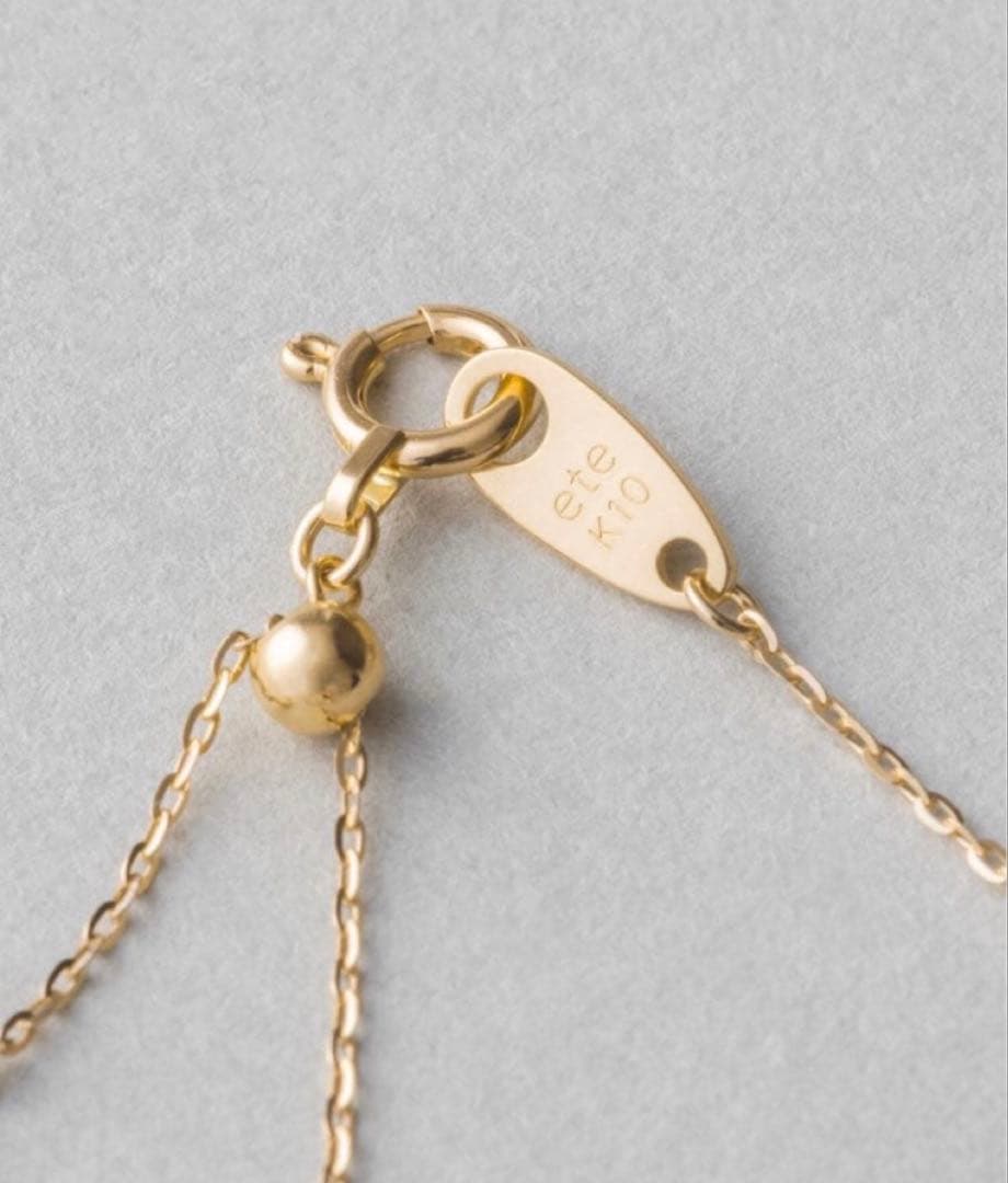 ete K10YG ミラーカットチェーンネックレス 試着のみ