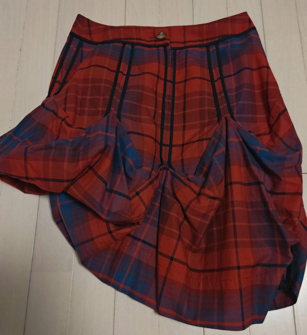 美品！ヴィヴィアンウエストウッド　レッドレーベル　立体チェックスカート　変形可能