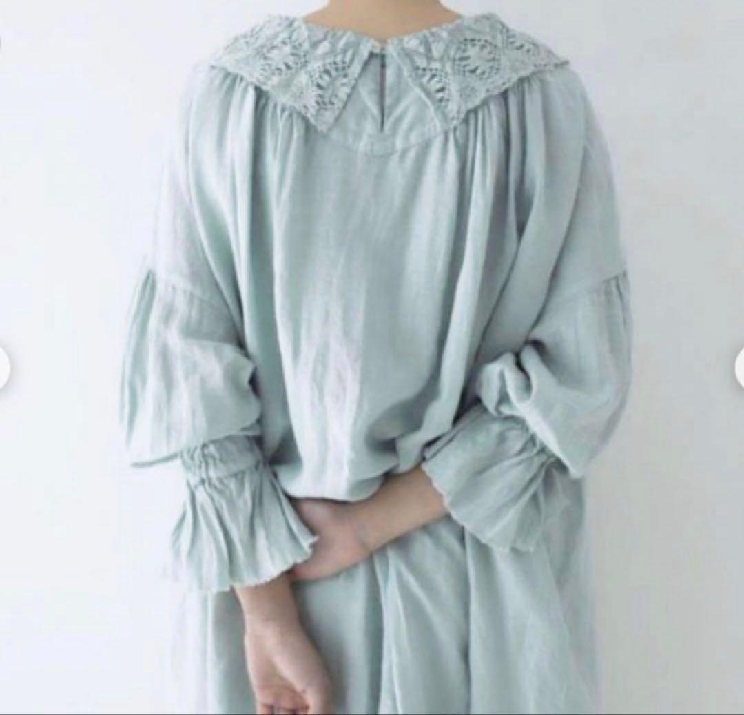 ネストローブ　レースカラー2wayスモックワンピース