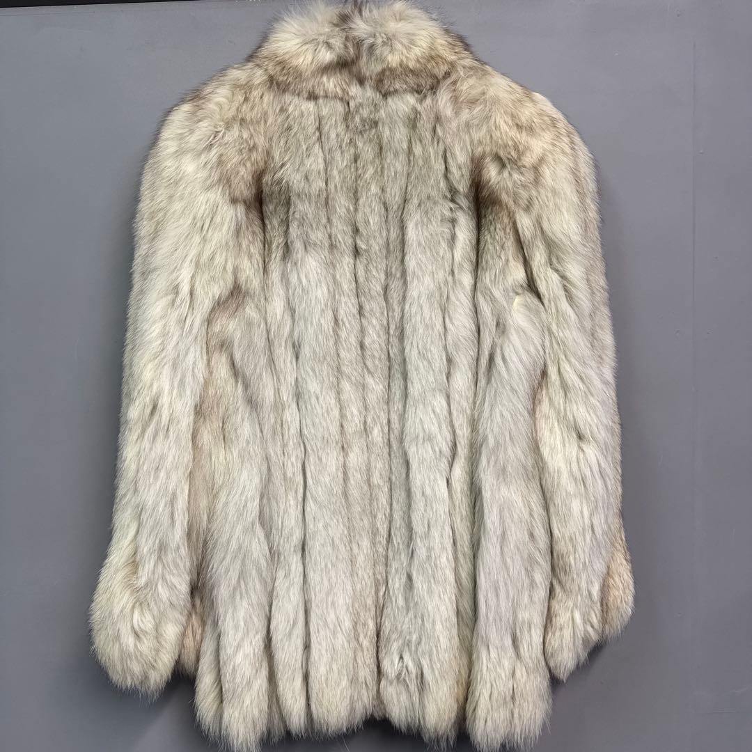 SAGA FOX ホワイト ファーコート　毛皮　ジャケット　サガフォックス　銀