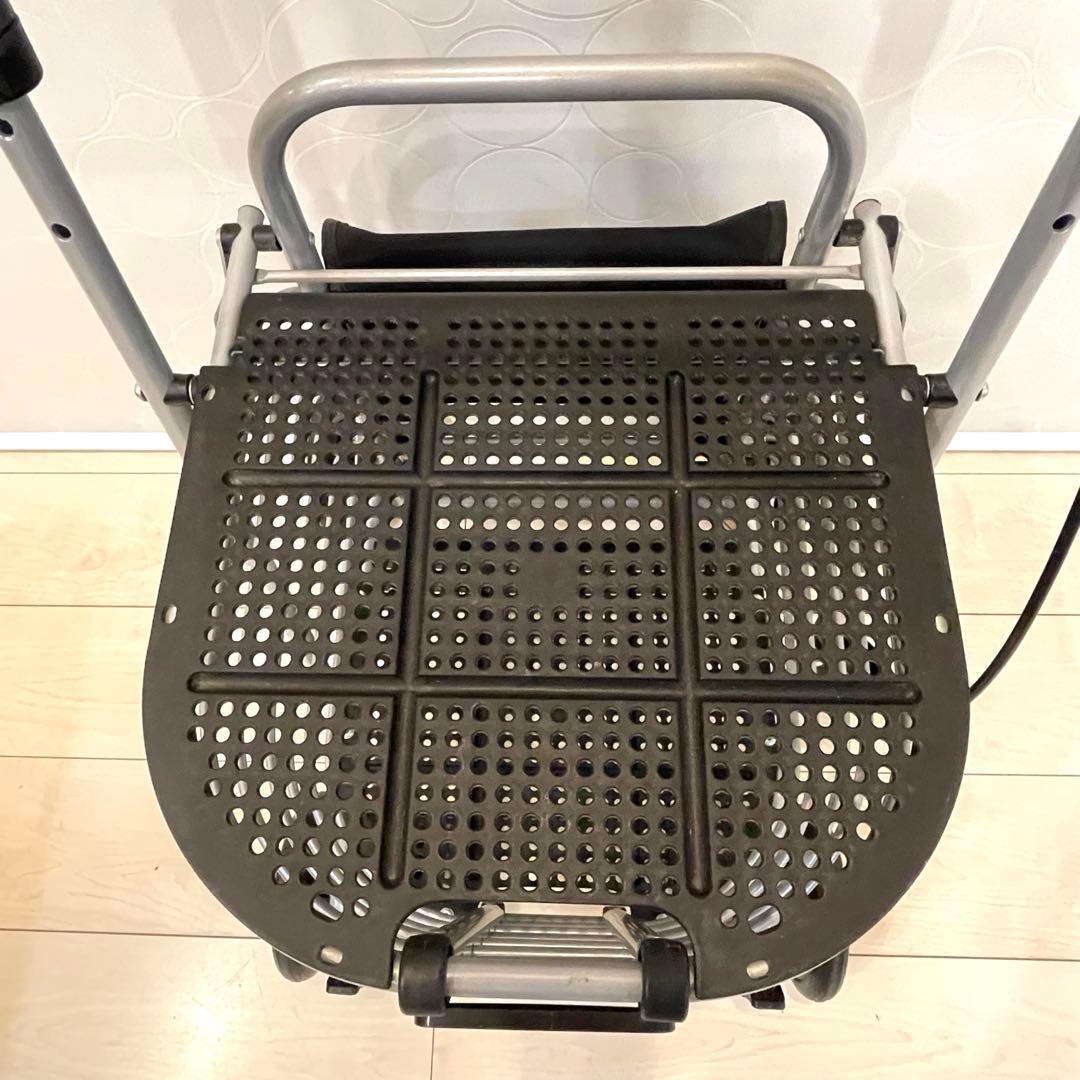 【良品】島製作所 シルバーカー ハーモニーAL 折りたたみ 座面付き 歩行カート