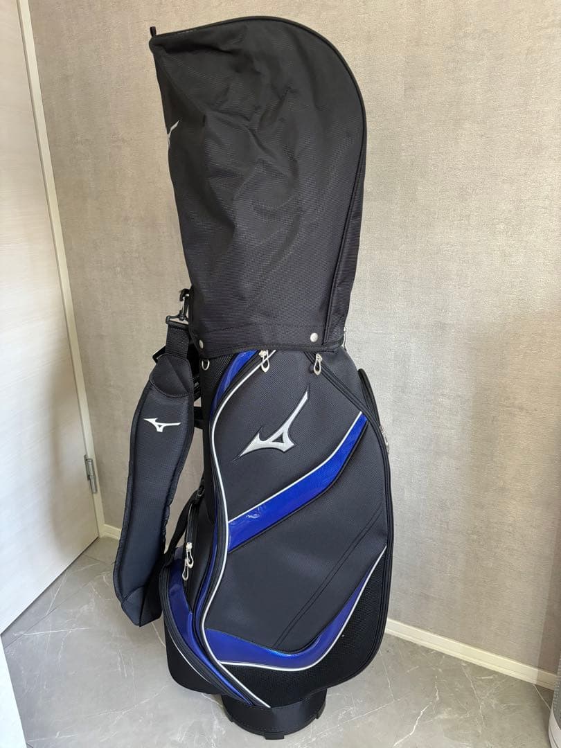 【新品未使用】ミズノゴルフキャディバッグ　ブルー×ブラック5LJC17G100