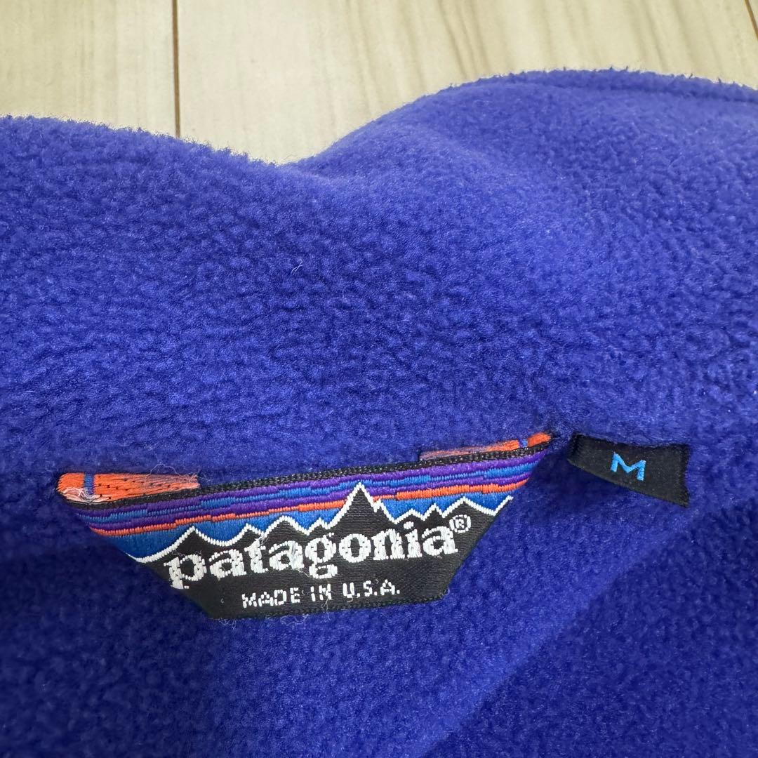 80s 三角タグ　USA製　シェルドシンチラジャケット　パタゴニア　ブラック