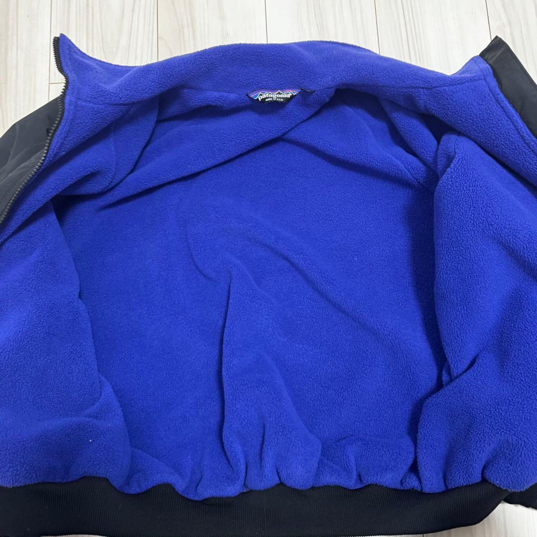 80s 三角タグ　USA製　シェルドシンチラジャケット　パタゴニア　ブラック