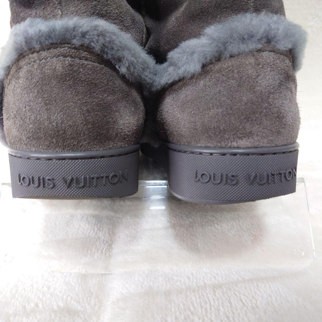 【美品】ルイヴィトン ムートン エンジニアブーツ レザー ベルト ボア 37