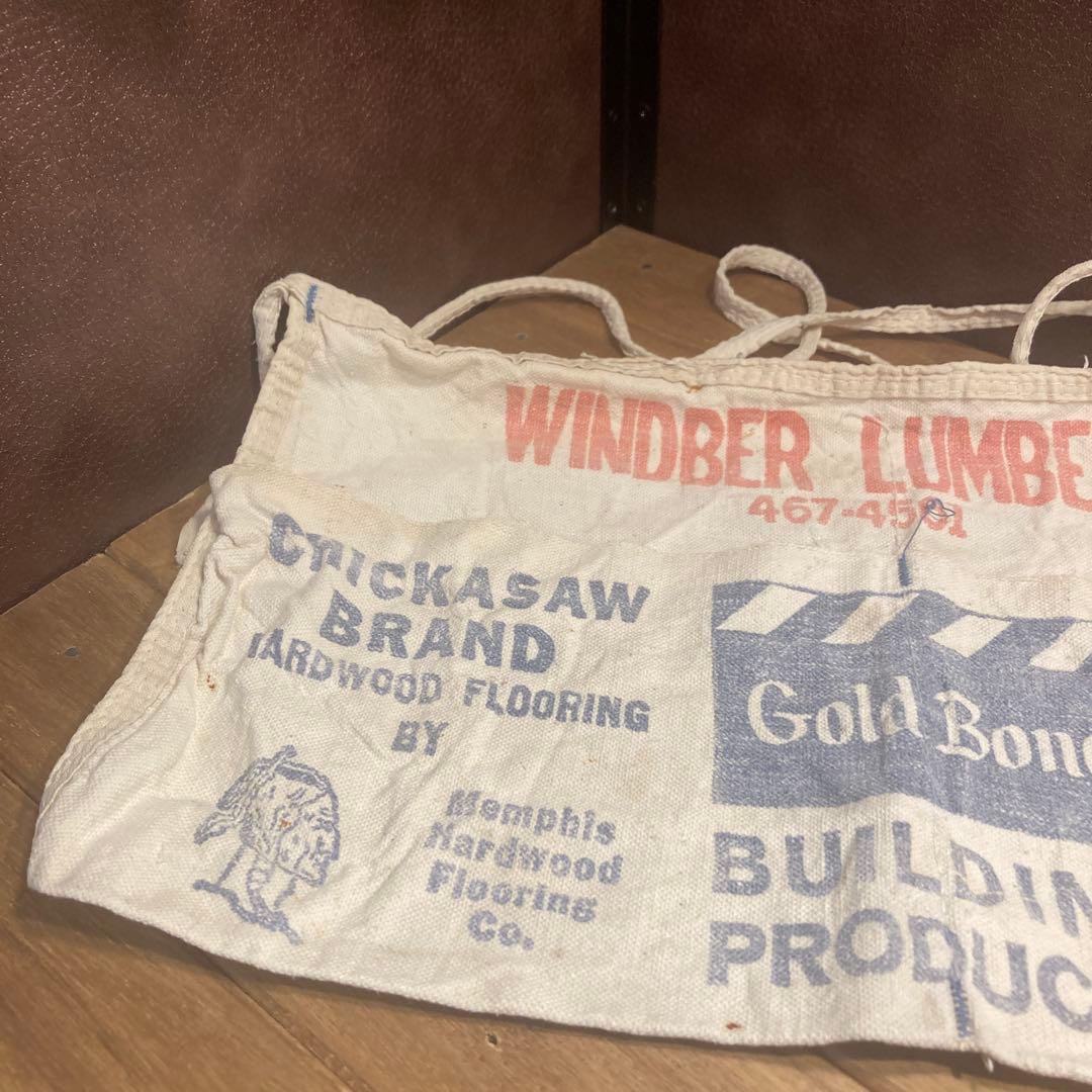 US仕入れ ヴィンテージ ネイルエプロン キャンバス ワークエプロンキャンプ84