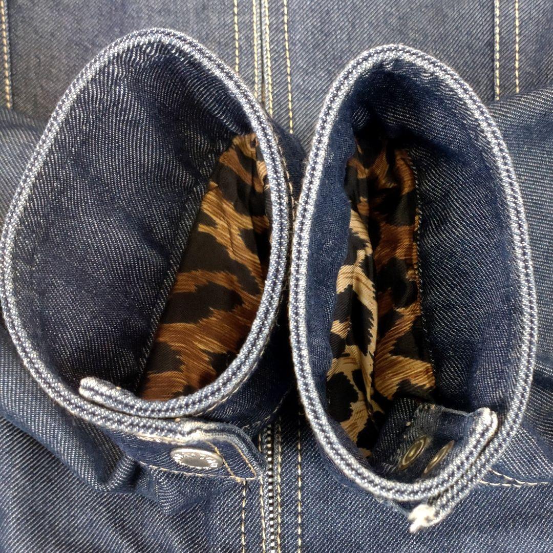 専用✨️【美品　希少L】ドルチェアンドガッバーナ　ノーカラーデニムジャケット　豹