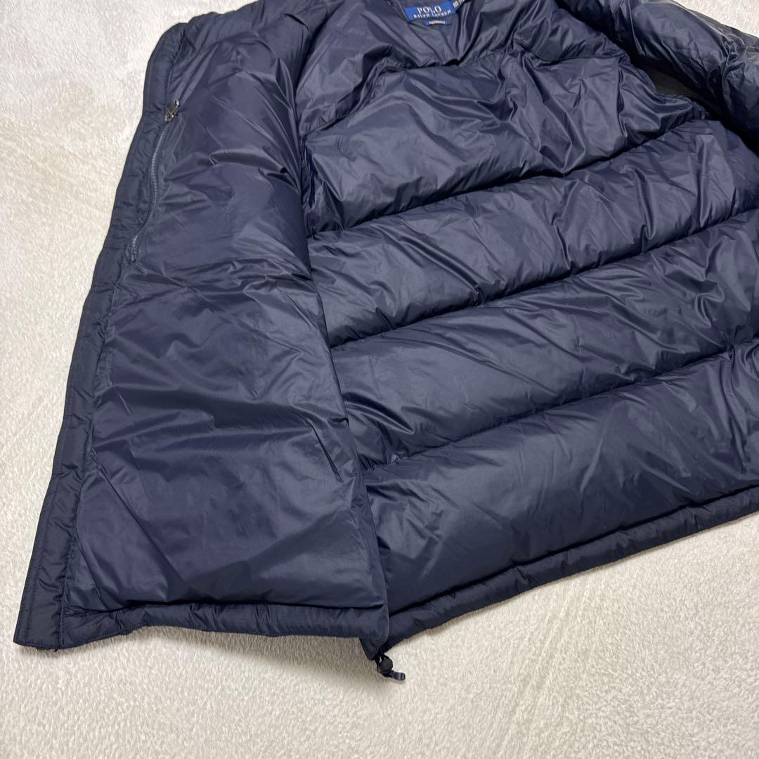 極美品 ポロラルフローレン ダウンベスト XXL 肉厚 ネイビー ダブルジップ