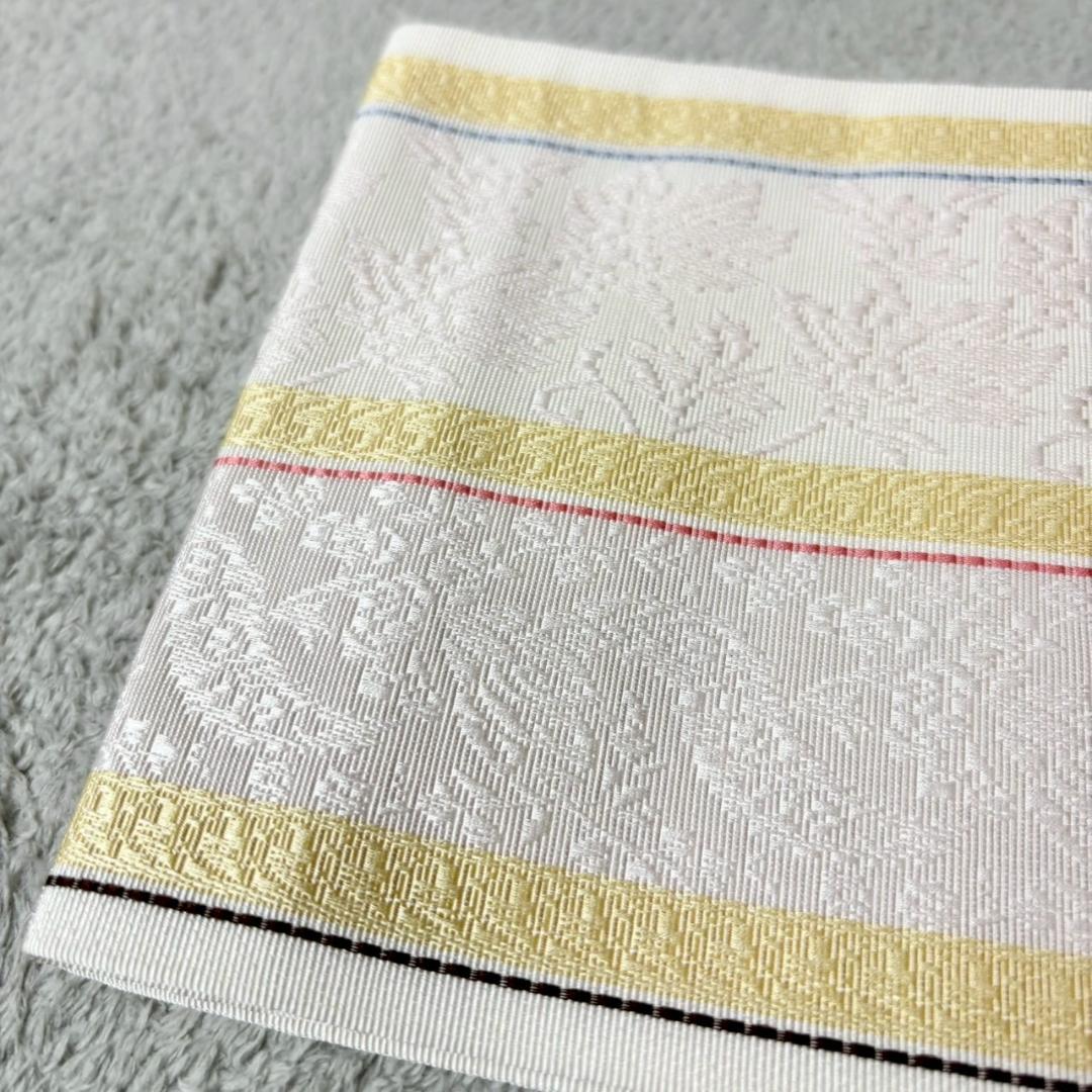 本場筑前博多織　半幅帯　小袋帯 更紗花間道 小野織物謹製 小野和也　ISO104